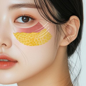 STEP 03 처져있는 중안면부 조직을 당겨줍니다.